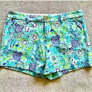 Lilly Pulitzer Callahan Knit Short Blue Ibiza Open Water Woman's Size 16